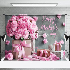Aperturee - Aperturee Elegant Pink Floral Gifts Happy Mothers Day Backdrop