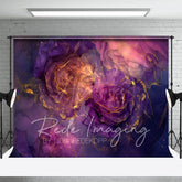 Aperturee - Aperturee Elegant Purple Abstract Floral Fine Art Backdrop