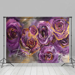 Aperturee - Aperturee Elegant Purple Abstract Rose Fine Art Photo Backdrop