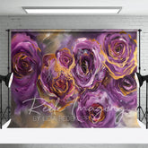 Aperturee - Aperturee Elegant Purple Abstract Rose Fine Art Photo Backdrop