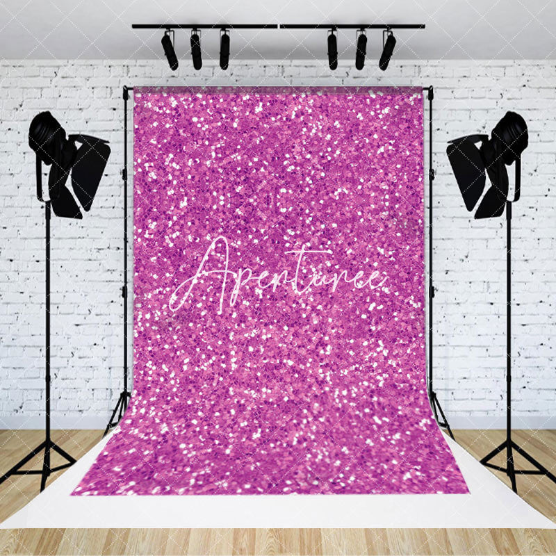 Aperturee - Aperturee Elegant Purple Silver Dots Twinkling Photo Backdrop