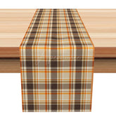 Aperturee - Aperturee Elegant Retro Plaid Table Runner Classic Old Style Check for Formal and Traditional Dining Decor