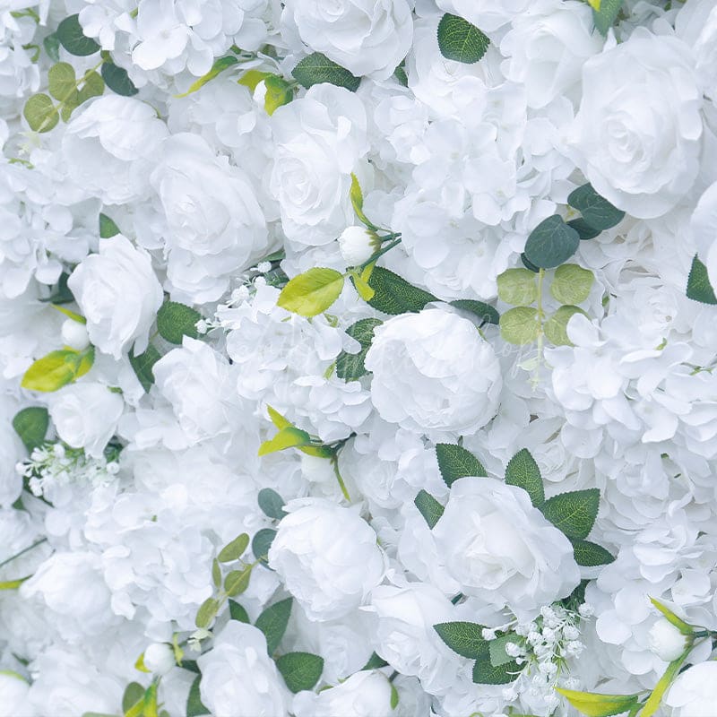 Aperturee - Aperturee Elegant Romantic White Flower Wall For Wedding