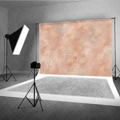 Aperturee - Aperturee Elegant Rose Gold Abstract Brushstroke Photography Backdrop Artistic Textured Studio Portrait Background