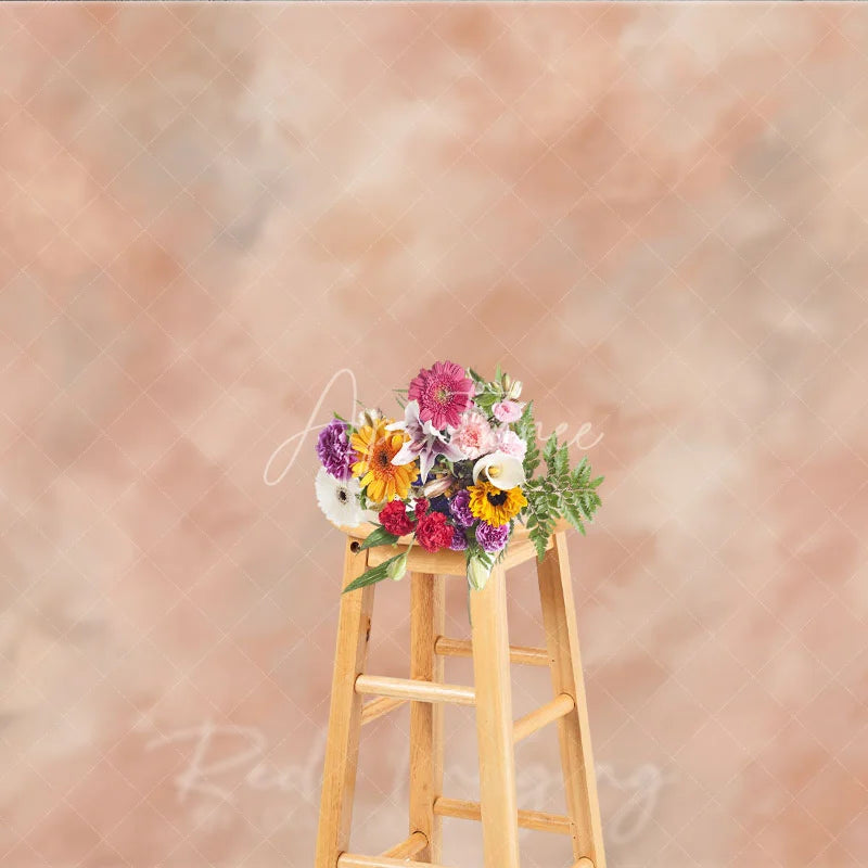 Aperturee - Aperturee Elegant Rose Gold Abstract Brushstroke Photography Backdrop Artistic Textured Studio Portrait Background