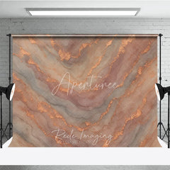 Aperturee - Aperturee Elegant Rose Gold Marble Photography Backdrop Abstract Texture for Professional Portrait Sessions