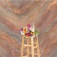 Aperturee - Aperturee Elegant Rose Gold Marble Photography Backdrop Abstract Texture for Professional Portrait Sessions