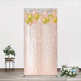 Aperturee - Aperturee Elegant Rose Gold Pink and Gold Glitter Balloon Diamond Rectangle Arch Backdrop Celebration Party Decor