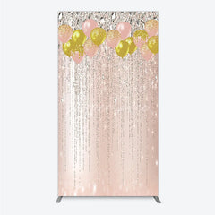Aperturee - Aperturee Elegant Rose Gold Pink and Gold Glitter Balloon Diamond Rectangle Arch Backdrop Celebration Party Decor