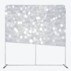 Aperturee - Aperturee Elegant Silver Bokeh Square Double-Sided Backdrop