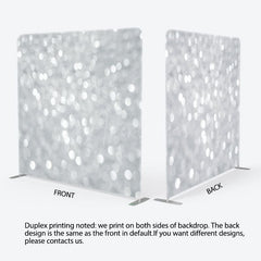 Aperturee - Aperturee Elegant Silver Bokeh Square Double-Sided Backdrop