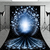 Aperturee - Aperturee Elegant Sparkling Diamonds and Radiant Light Sweep Backdrop Luxury Glittering Party Photography Background