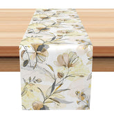 Aperturee - Aperturee Elegant Spring Floral Table Runner for Kitchen Dining Fresh Pastel Wildflower Decor Easter or Mothers Day Gift