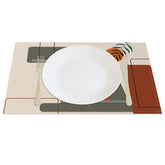 Aperturee - Aperturee Elegant Sweet Geometry Pattern Set of 4 Placemats