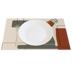 Aperturee - Aperturee Elegant Sweet Geometry Pattern Set of 4 Placemats