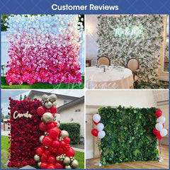 Aperturee - Aperturee Elegant White Artificial Flower Wall with Lush Roses and Hydrangeas Perfect for Wedding Party Decor