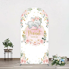 Aperturee - Aperturee Elephant Little Peanut Baby Shower Arch Backdrop