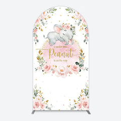 Aperturee - Aperturee Elephant Little Peanut Baby Shower Arch Backdrop