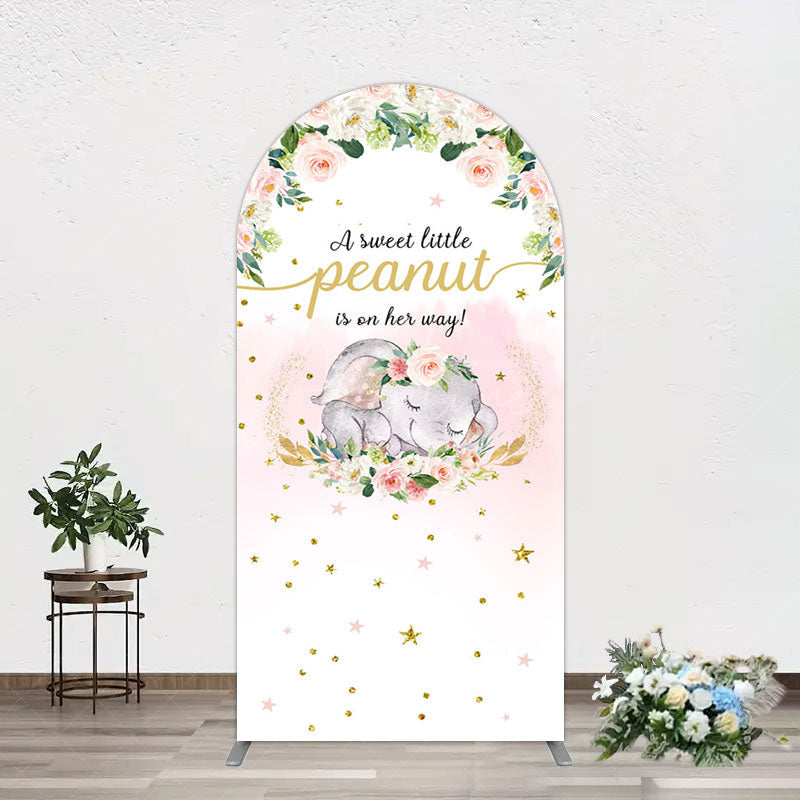 Aperturee - Aperturee Elephant Sweet Peanut Is On Her Way Arch Backdrop