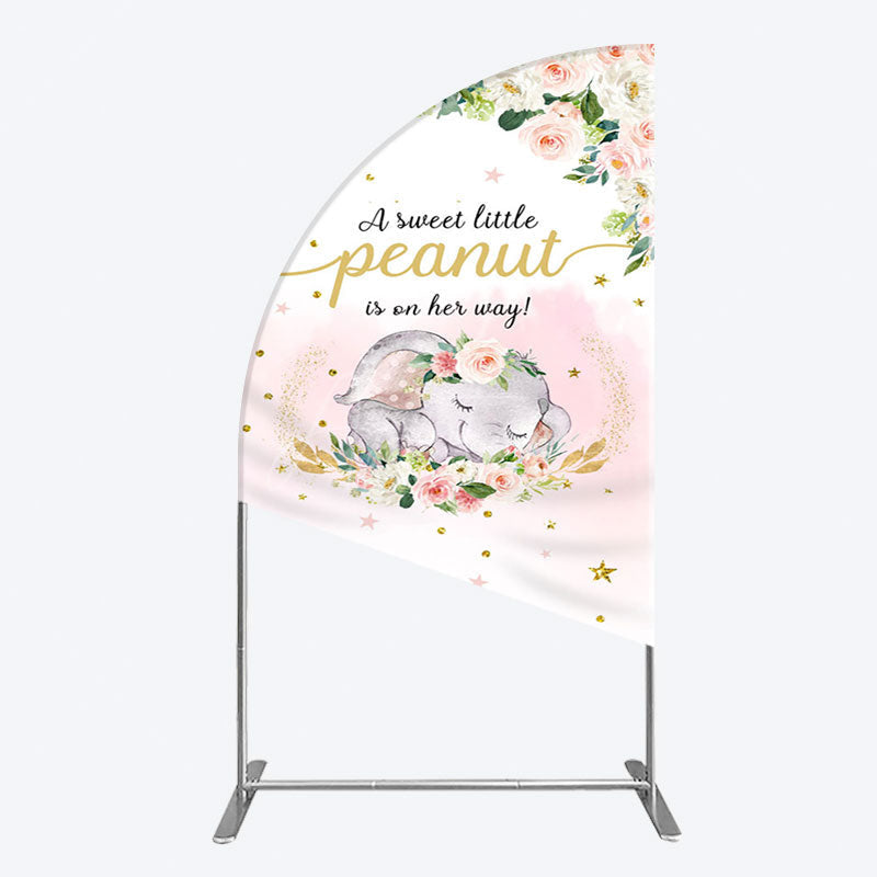 Aperturee - Aperturee Elephant Sweet Peanut Is On Her Way Half Moon Arch Backdrop