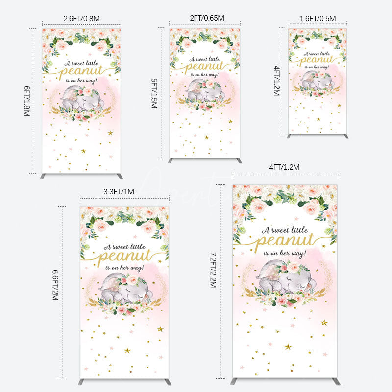 Aperturee - Aperturee Elephant Sweet Peanut Is On Her Way Rectangle Backdrop