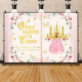 Aperturee - Aperturee Enchanted Fairy Tale Once Upon a Time Backdrop Castle Princess Birthday Party Decor Whimsical Photo Background