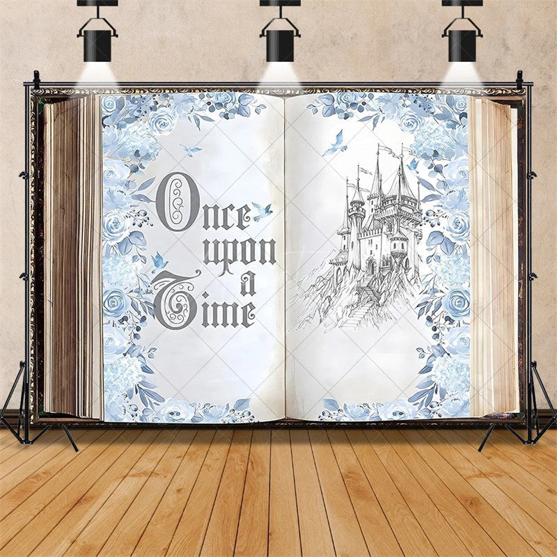 Aperturee - Aperturee Enchanted Fairy Tale Once Upon a Time Backdrop Castle Princess Birthday Party Decor Whimsical Photo Background