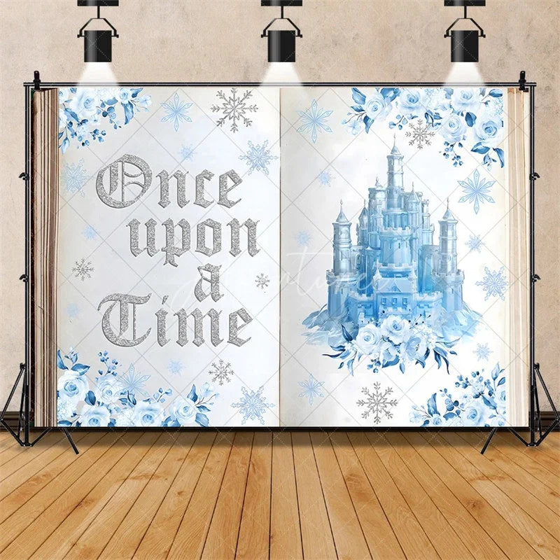 Aperturee - Aperturee Enchanted Fairy Tale Once Upon a Time Backdrop Castle Princess Birthday Party Decor Whimsical Photo Background