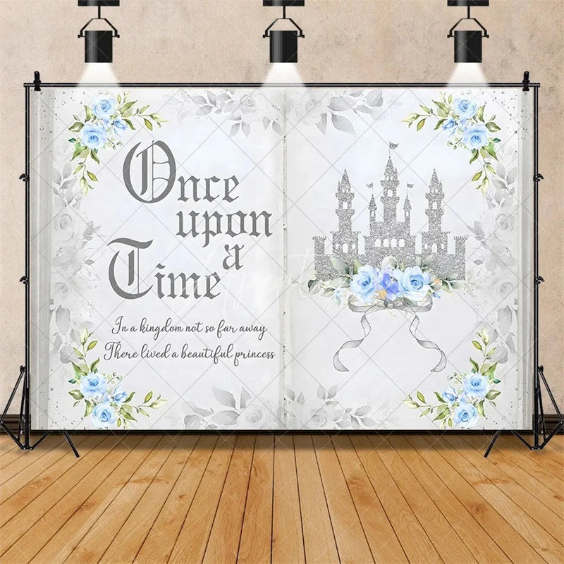 Aperturee - Aperturee Enchanted Fairy Tale Once Upon a Time Backdrop Castle Princess Birthday Party Decor Whimsical Photo Background