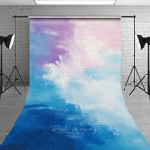 Aperturee - Aperturee Ethereal Abstract Blue Purple Pink Textured Sweep Backdrop Painterly Art for Photography Studio
