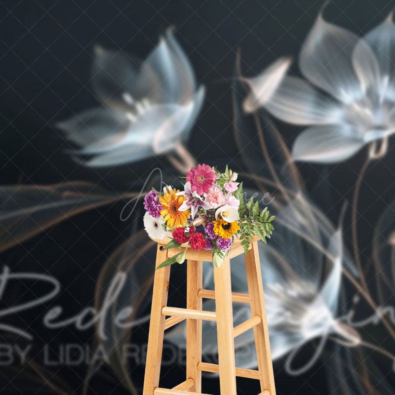 Aperturee - Aperturee Ethereal Elegant Artistic Funky Floral Photo Backdrop