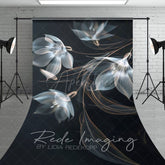 Aperturee - Aperturee Ethereal Elegant Artistic Funky Floral Sweep Backdrop