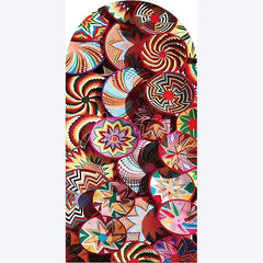 Aperturee - Aperturee Ethiopian Traditional Basket Arch Backdrop Cultural Pattern Festival Cover Unique African Photo Booth Decor