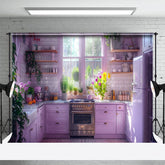 Aperturee - Aperturee European Style White Kitchen Photography Backdrop