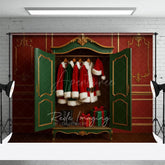 Aperturee - Aperturee Exquisite Cloakroom Santas Closet Christmas Backdrop