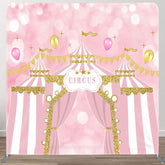 Aperturee - Aperturee Fairy Bokeh Pink Circus Tent Pillow Cover Backdrop