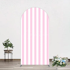 Aperturee - Aperturee Fairy Rhombus Stripe Circus Birthday Arch Backdrop