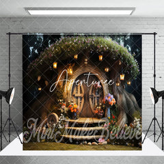 Aperturee - Aperturee Fairy Tale Night Forest Tree House Room Set Backdrop