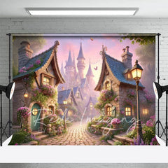 Aperturee - Aperturee Fairy Wonderland Balloons Wood Floor Room Set Backdrop