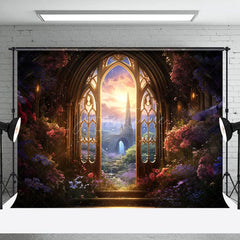 Aperturee - Aperturee Fairy Wonderland Floral Wood Floor Combo Set Backdrop