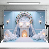 Aperturee - Aperturee Fairytale Floral Paradise Wedding Photo Backdrop