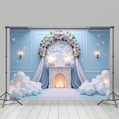Aperturee - Aperturee Fairytale Floral Paradise Wedding Photo Backdrop