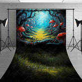 Aperturee Aperturee Fairytale Mushroom Forest Sweep Photo Backdrop Whimsical Red Fungi Path Enchanted Woods Scenery Photo Prop