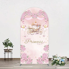 Aperturee - Aperturee Fairytale Princess Carriage Baby Shower Arch Backdrop