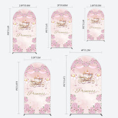 Aperturee - Aperturee Fairytale Princess Carriage Baby Shower Arch Backdrop
