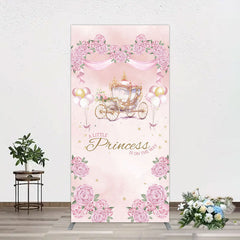 Aperturee - Aperturee Fairytale Princess Carriage Baby Shower Rectangle Backdrop