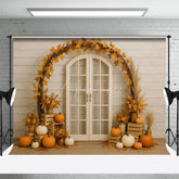Aperturee - Aperturee Fall Accent Doors Pumpkin Sweet Cake Smash Backdrop