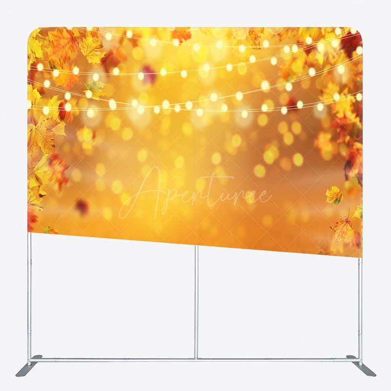 Aperturee - Aperturee Fall Leaves Bokeh Double-Sided Tension Fabric Backdrop