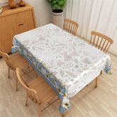 Aperturee - Aperturee Fall Rectangle Tablecloth Autumn Leaves and Sunflower Thanksgiving Farmhouse Table Cover Decor