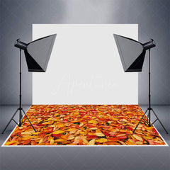Aperturee - Aperturee Fallen Leaf All Over The Ground Floor Mat For Photo